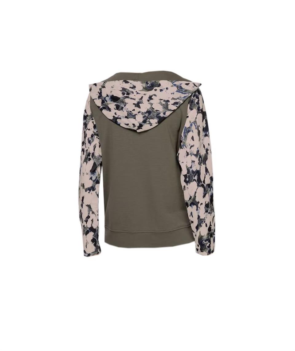 Payetli Desenli Sweatshirt - Yeşil