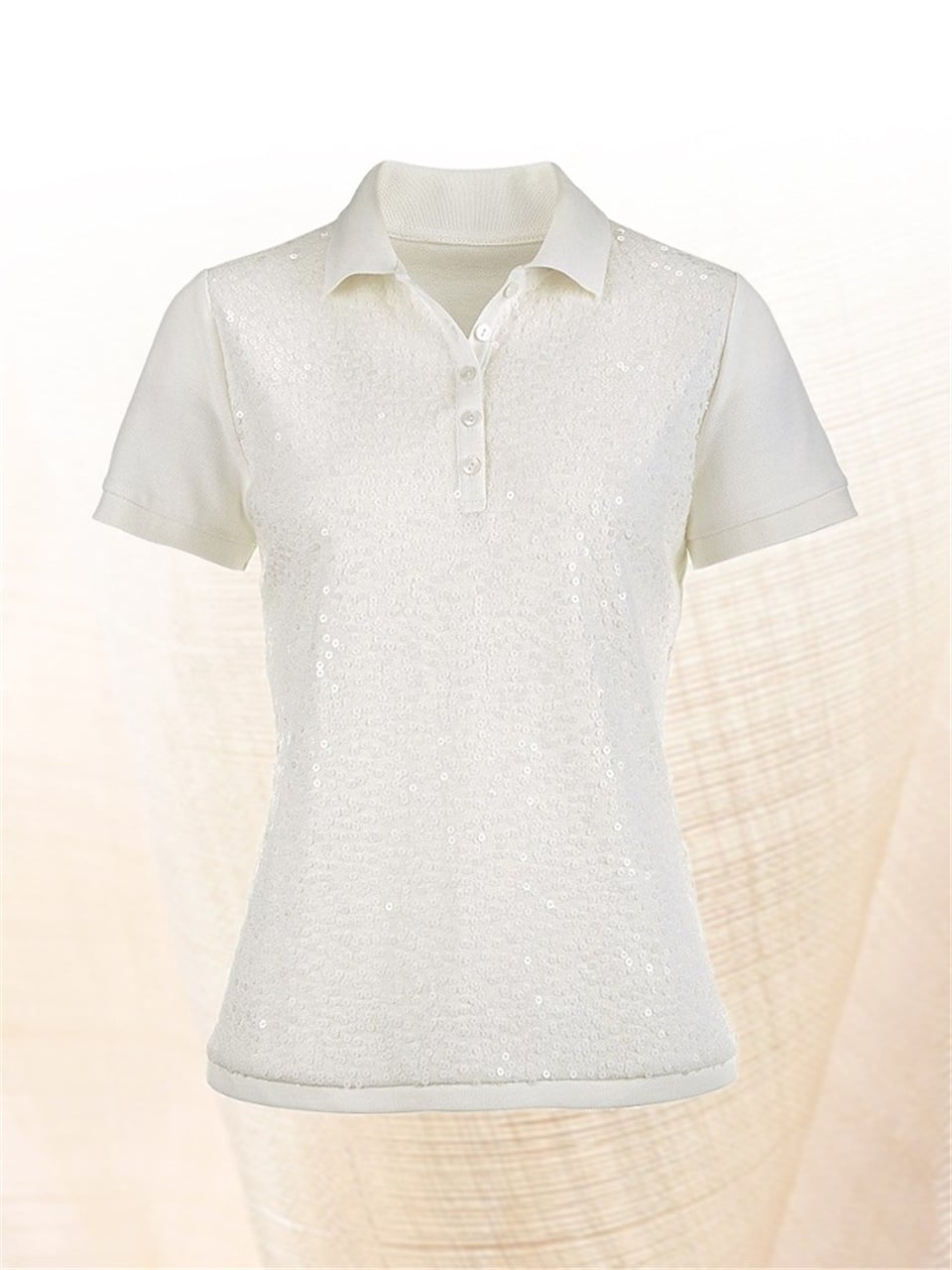 Pola Payetli T-shirt - Beyaz