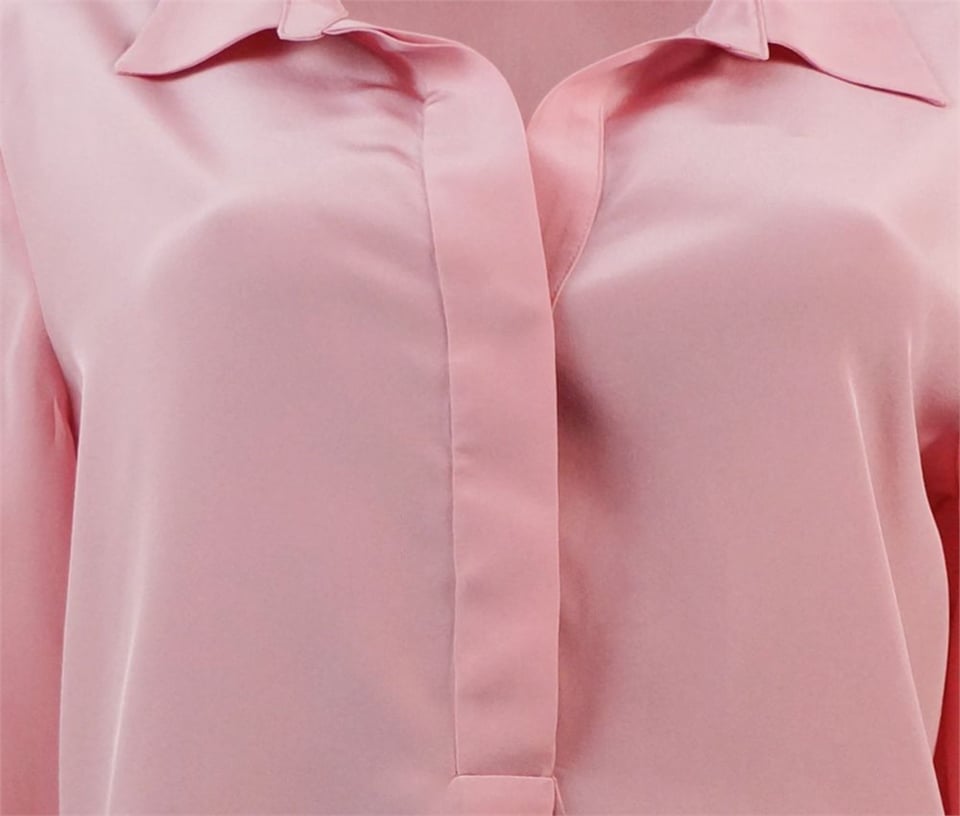 Saf İpek Bluz - Pembe
