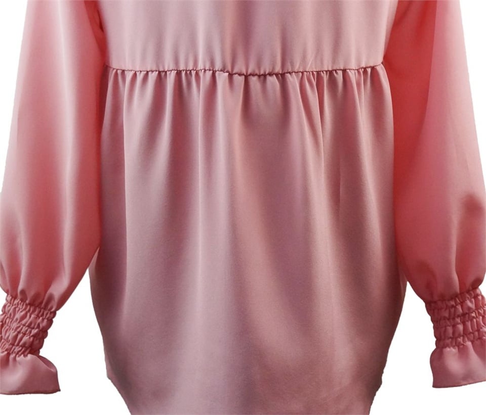 Saf İpek Bluz - Pembe