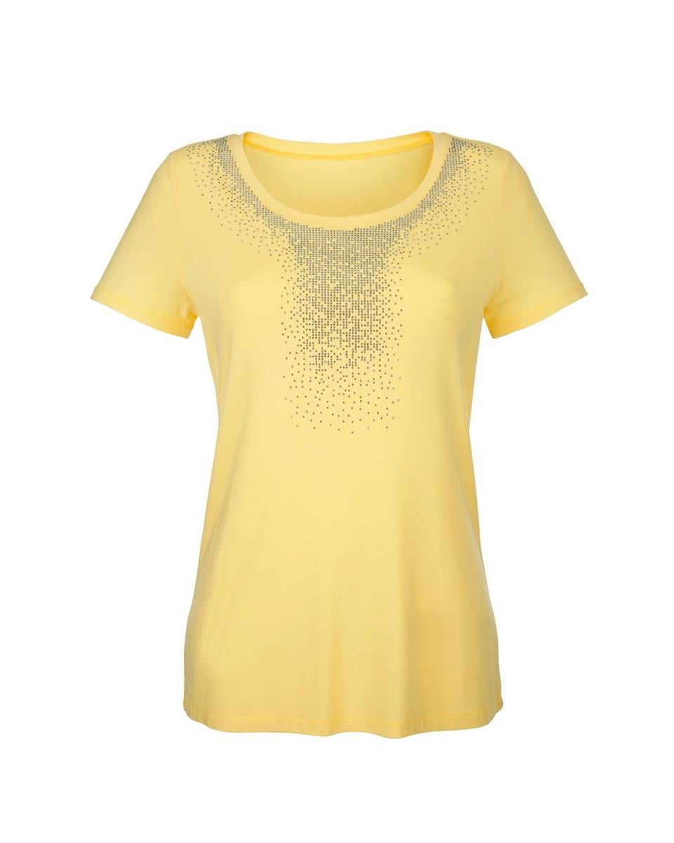 Taşlı Tişört - Sarı