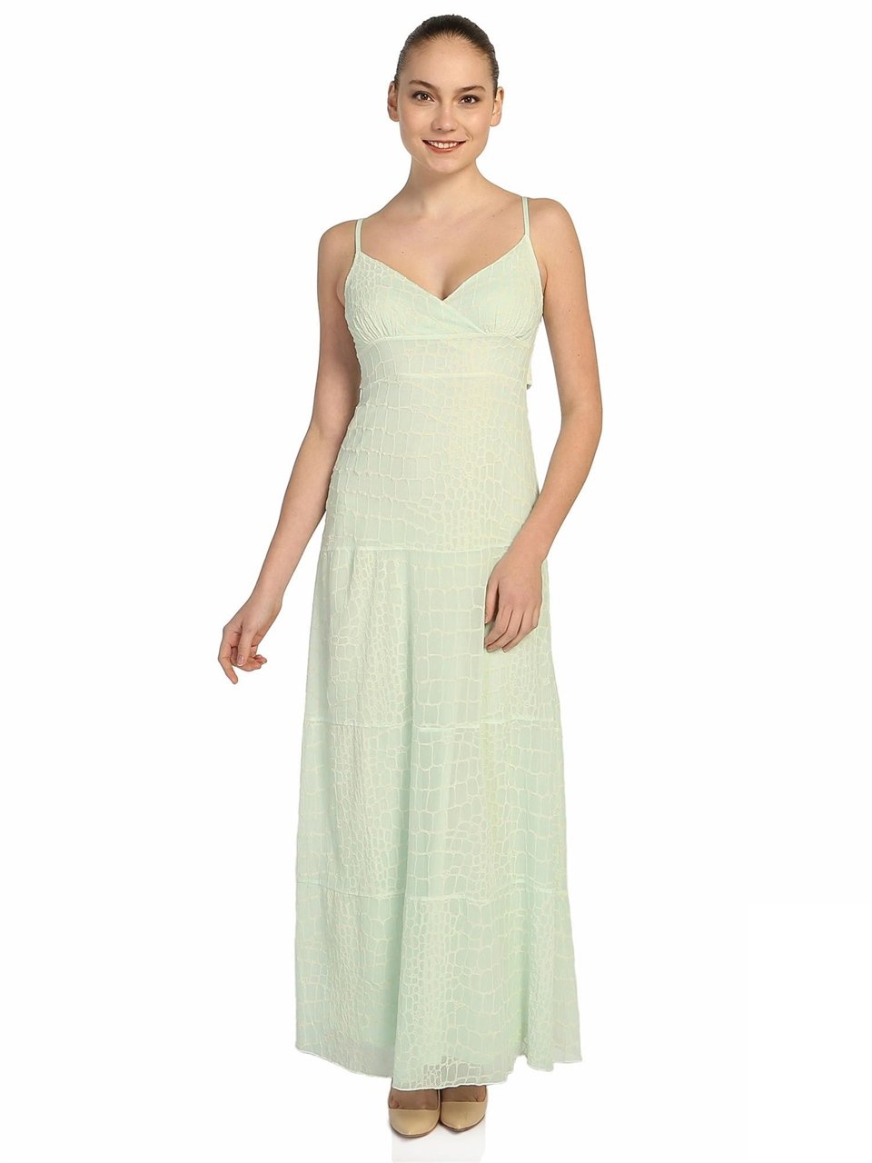 Trend Maxi Elbise - Nane Yeşili