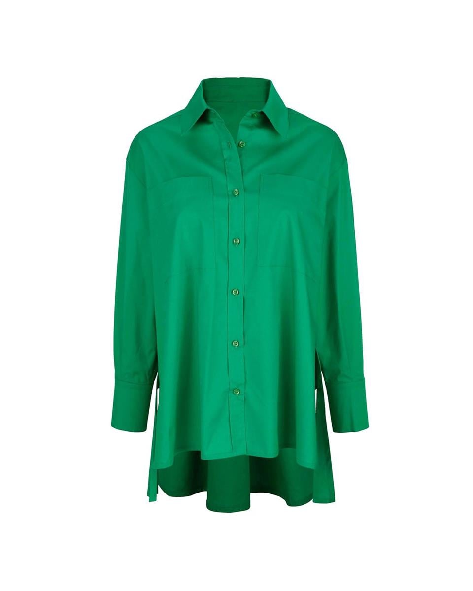 Uzun Rahat Gömlek - Yeşil