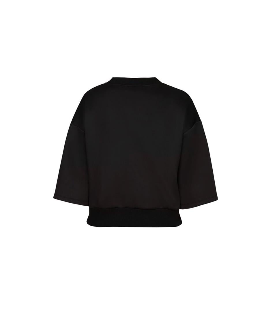 Yarasa Kol Sweatshirt - Siyah