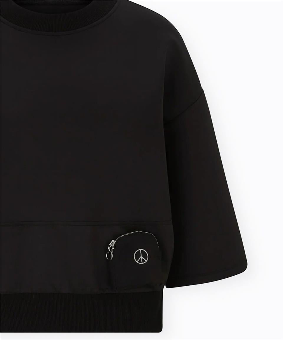 Yarasa Kol Sweatshirt - Siyah