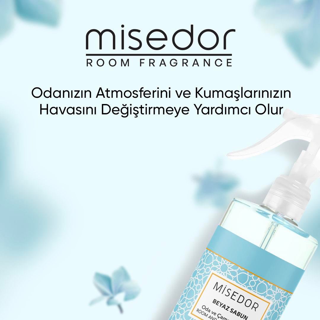 Misedor - Misedor 2 li Set Beyaz Sabun Oda Kokusu ve Çamaşır Parfümü 330 ml | Misedor