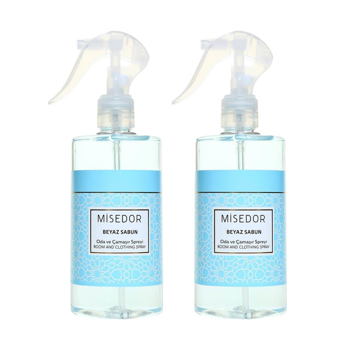 Misedor - Misedor 2 li Set Beyaz Sabun Oda Kokusu ve Çamaşır Parfümü 330 ml | Misedor