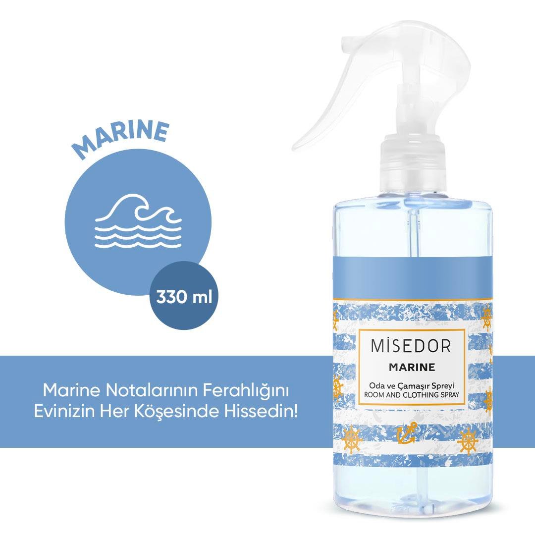 Misedor - Misedor 2 li Set Marine Oda Kokusu ve Çamaşır Parfümü 330 ml | Misedor