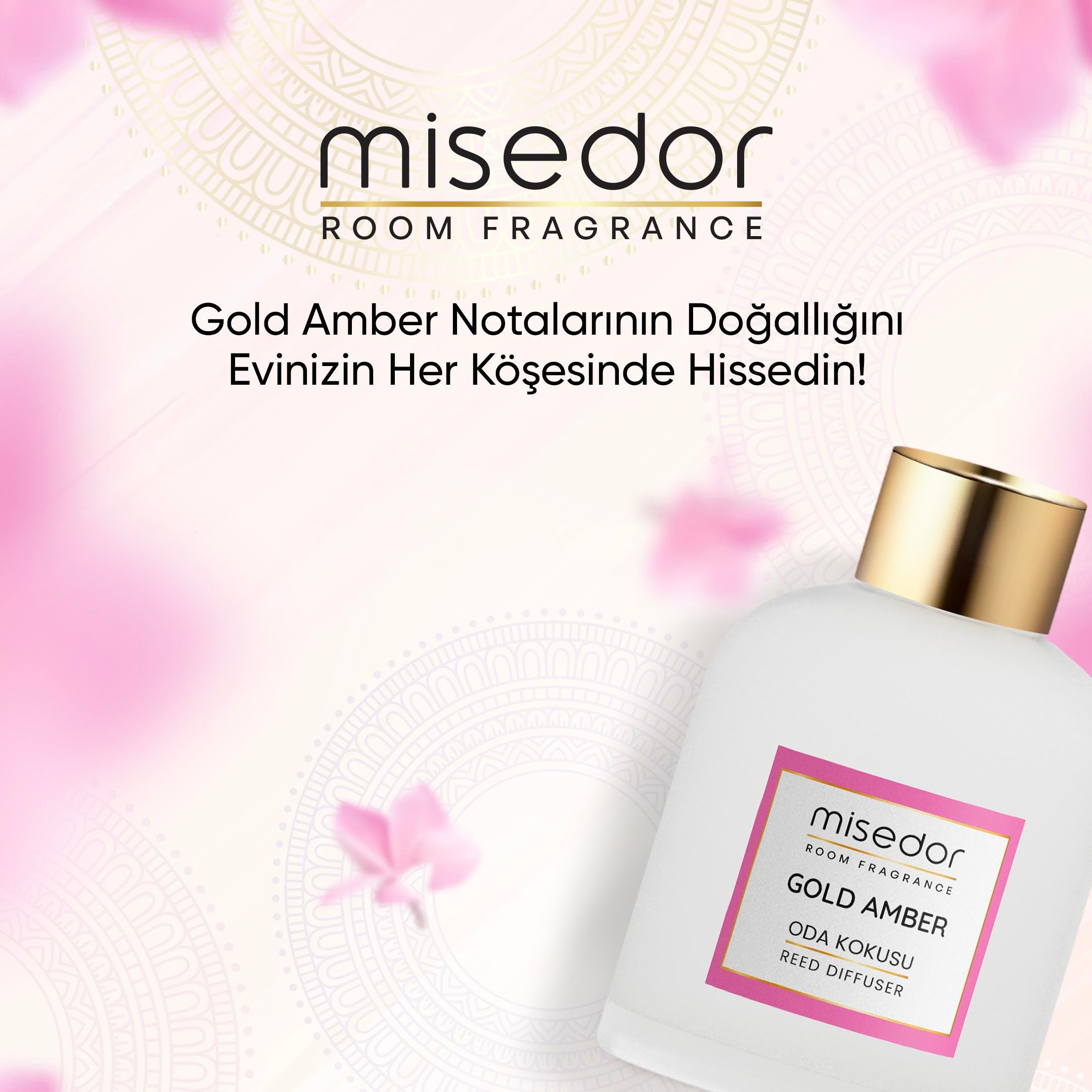 Misedor - Misedor Gold Amber Çubuklu Oda Kokusu 120 ml