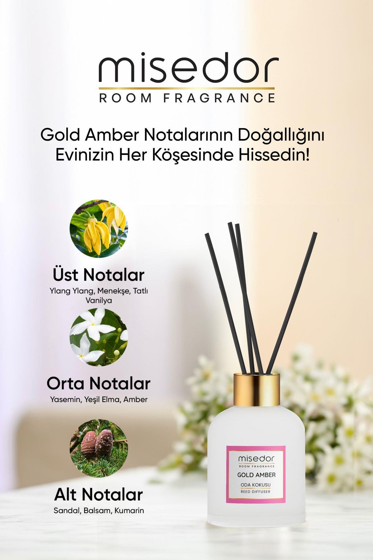 Misedor - Misedor Gold Amber Çubuklu Oda Kokusu 120 ml