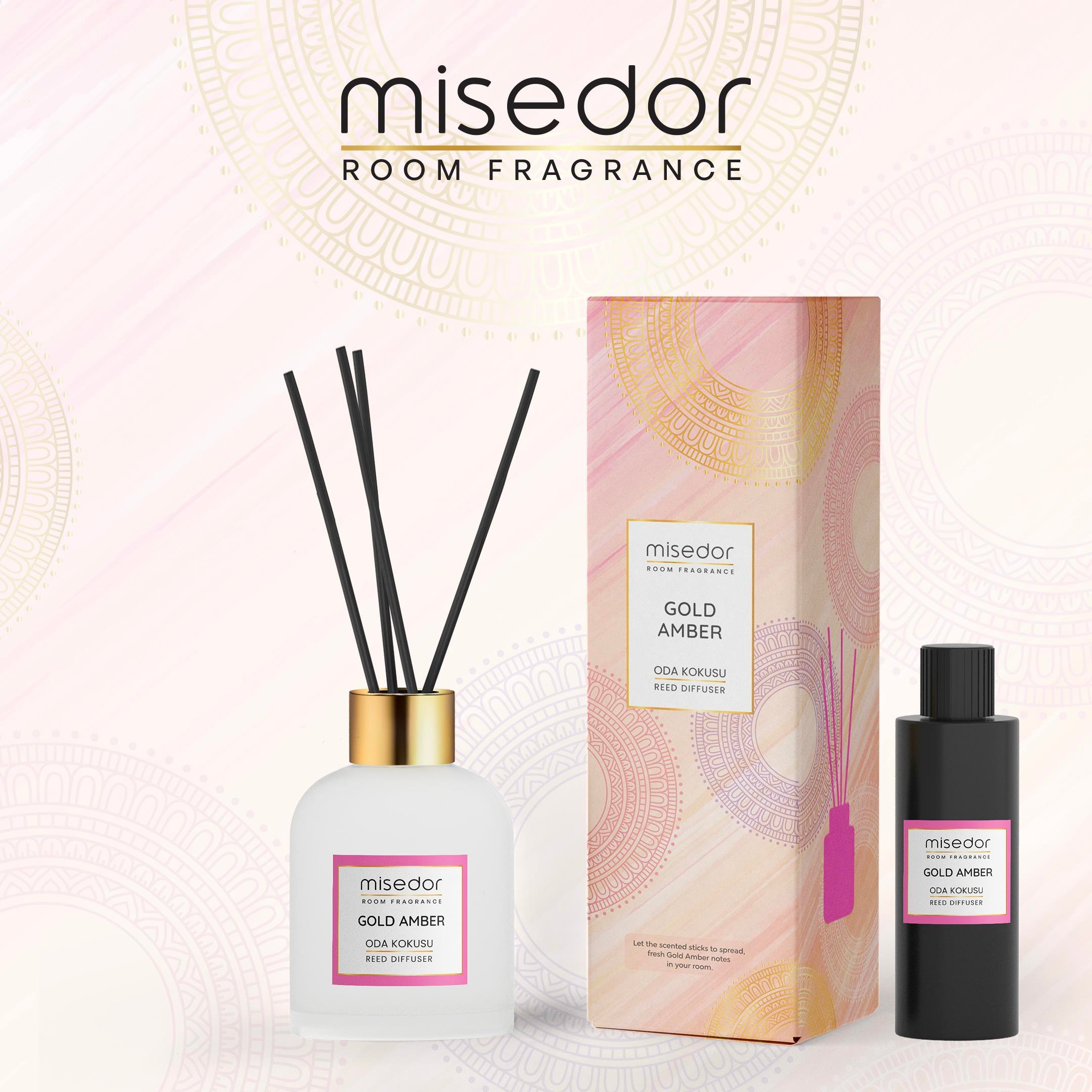 Misedor - Misedor Gold Amber Çubuklu Oda Kokusu 120 ml