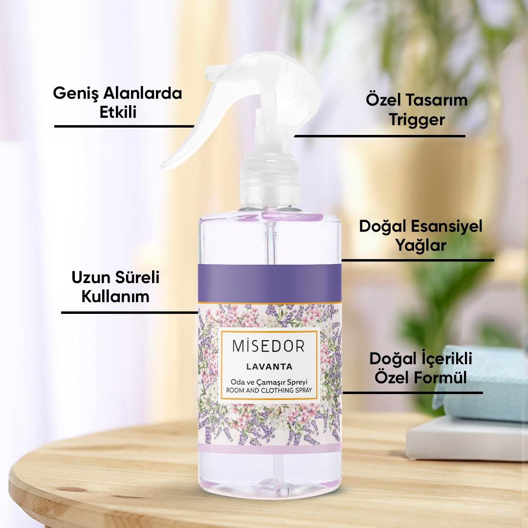 Misedor - Misedor Lavanta Oda Kokusu ve Çamaşır Parfümü 330 ml | Misedor