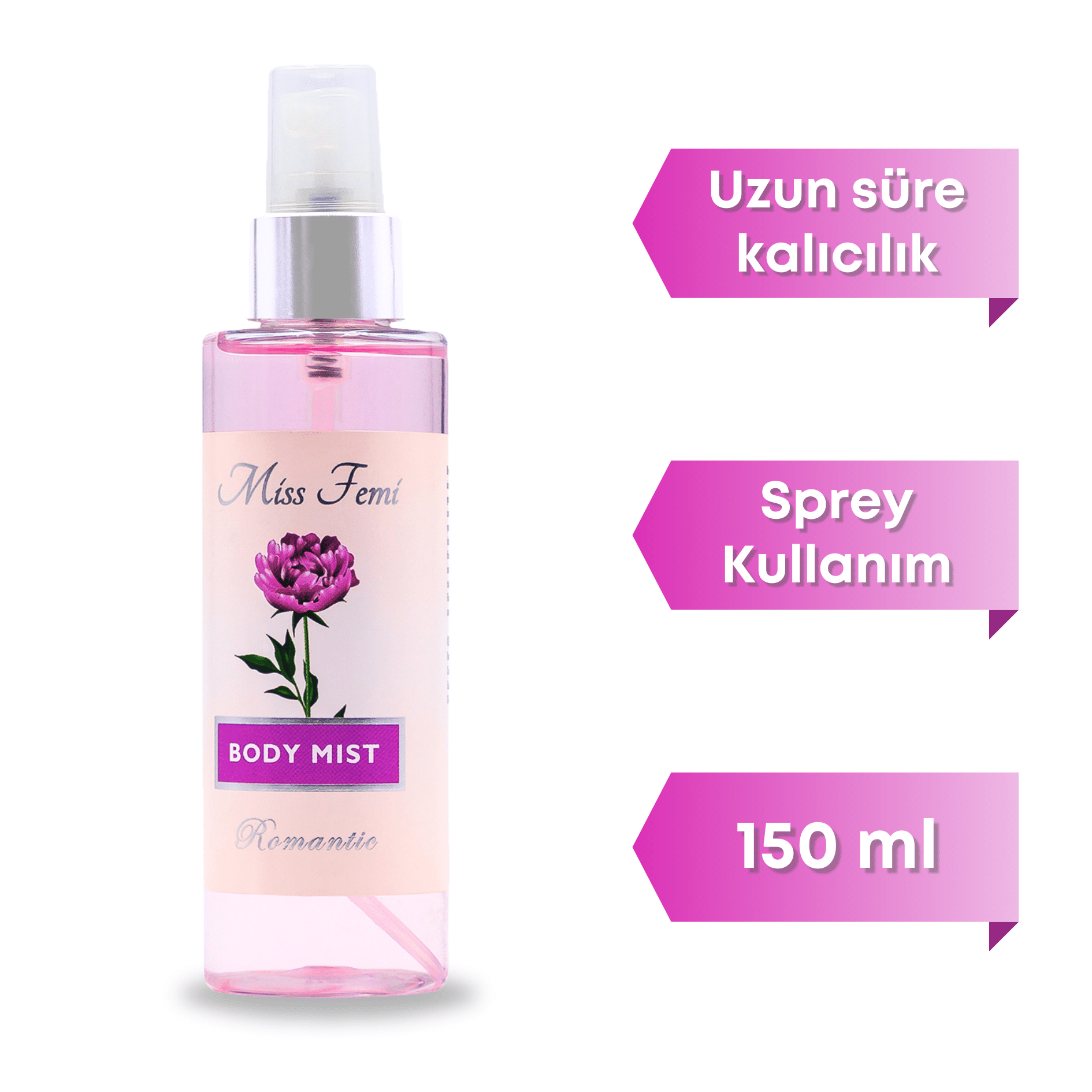 Misedor - Misedor MissFemi Romantic Vücut Spreyi 130 ml | Misedor