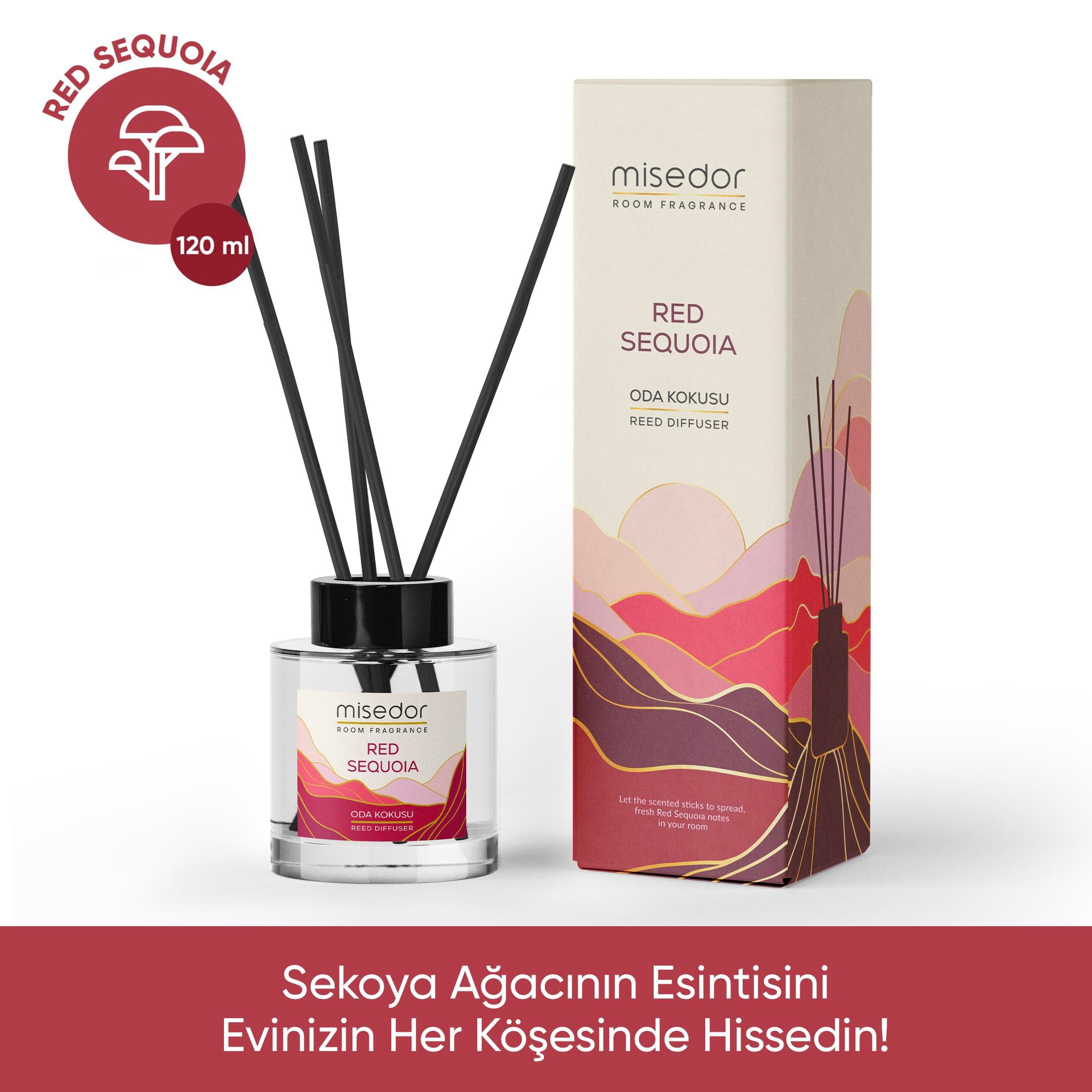 Misedor - Misedor Red Sequoia Çubuklu Oda Kokusu 120 ml