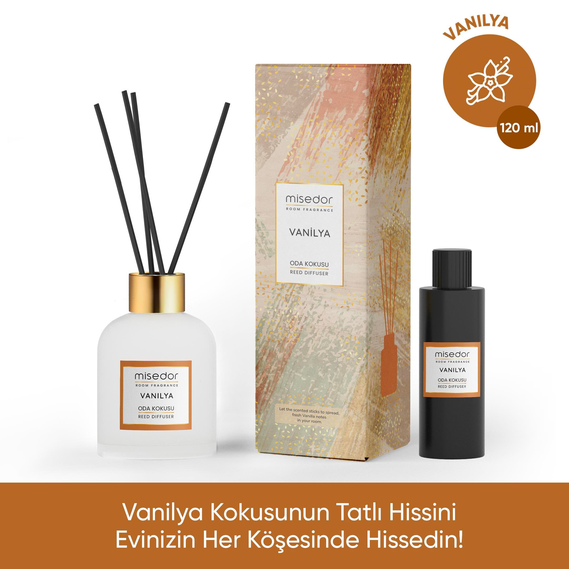 Misedor - Misedor Vanilya Çubuklu Oda Kokusu 120 ml