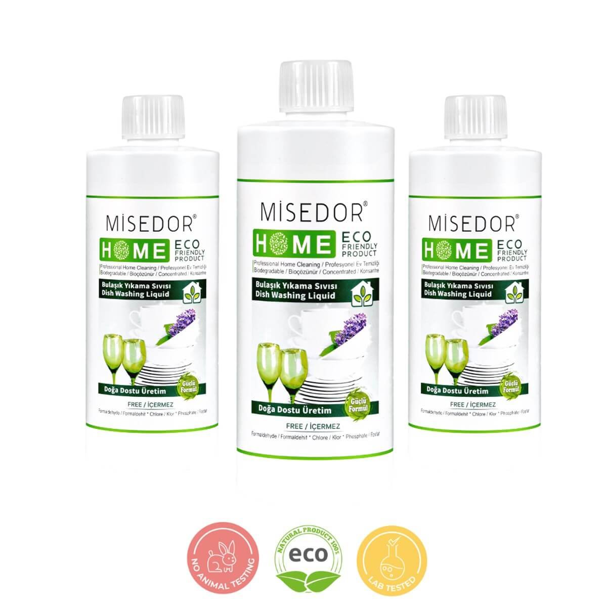 MisedorDoğal Bulaşık Yıkama Sıvısı - MisedorMisedor 3 lü Set  Doğal Elde Bulaşık Yıkama Deterjanı 500 ml