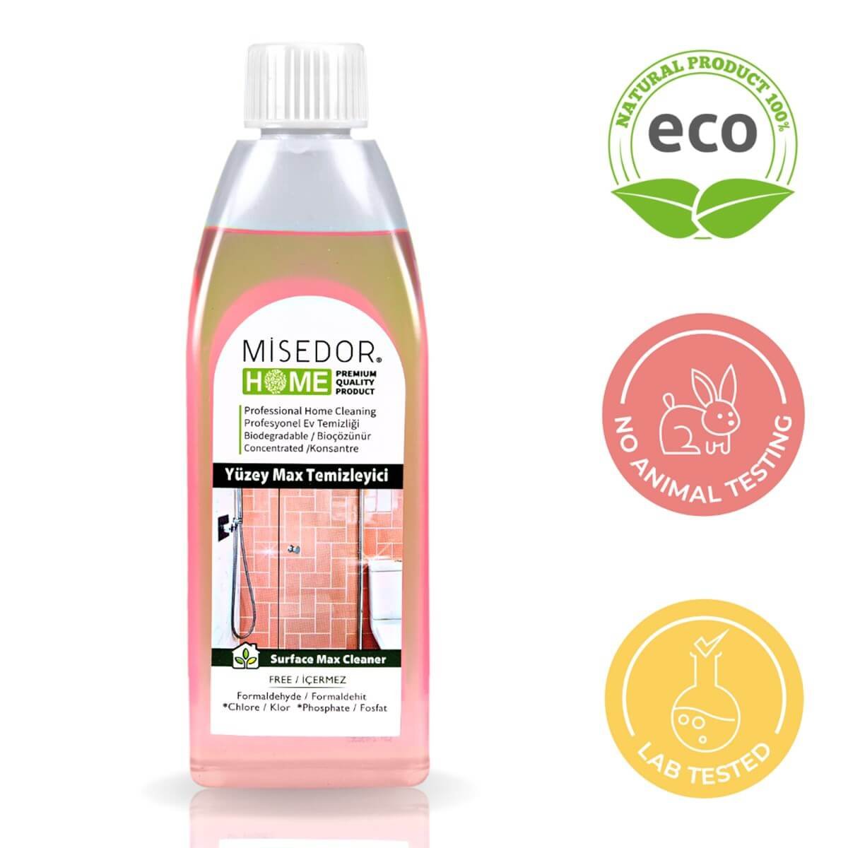 MisedorYüzey Max Derz ve Kireç Temizleyici - MisedorMisedor 3 lü Set Doğal Yüzey max Derz ve Kireç Temizleyici 400 ml