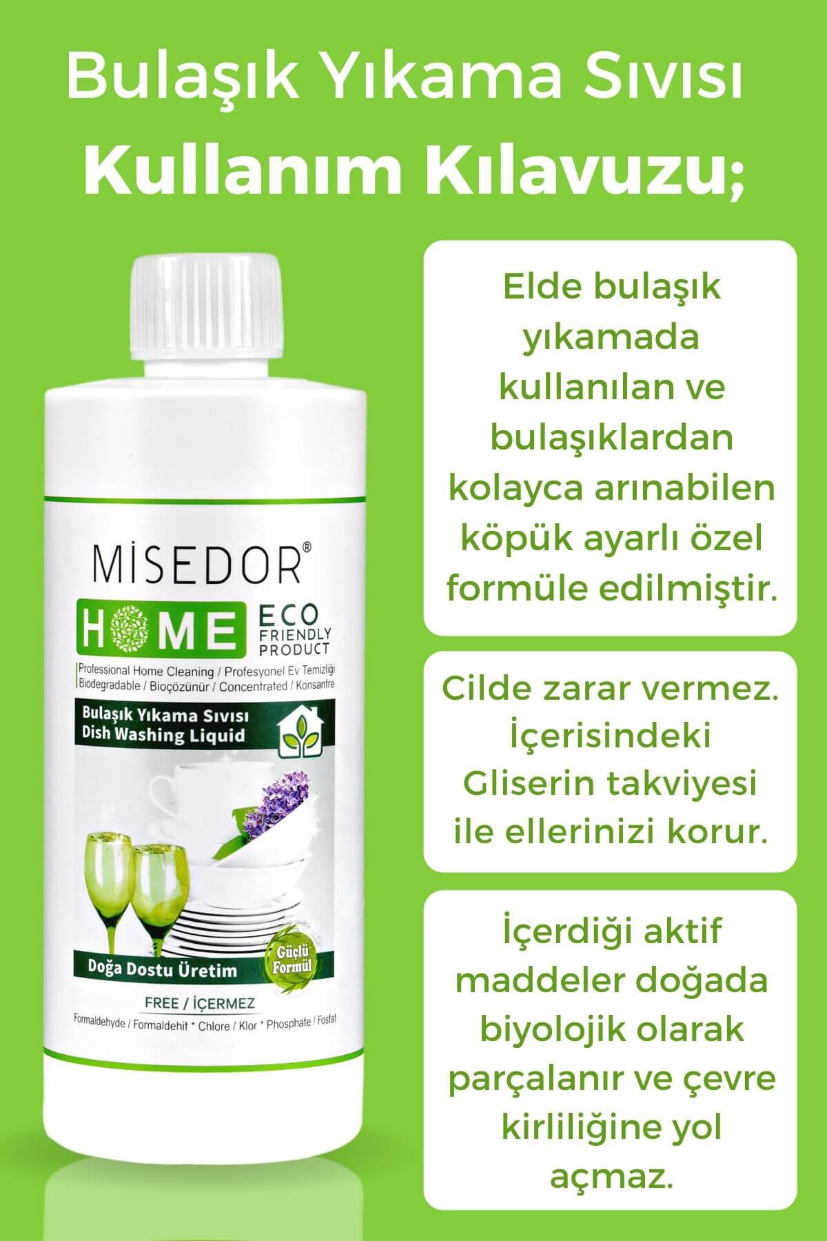MisedorDoğal Bulaşık Yıkama Sıvısı - MisedorMisedor 3 lü Set  Doğal Elde Bulaşık Yıkama Deterjanı 500 ml
