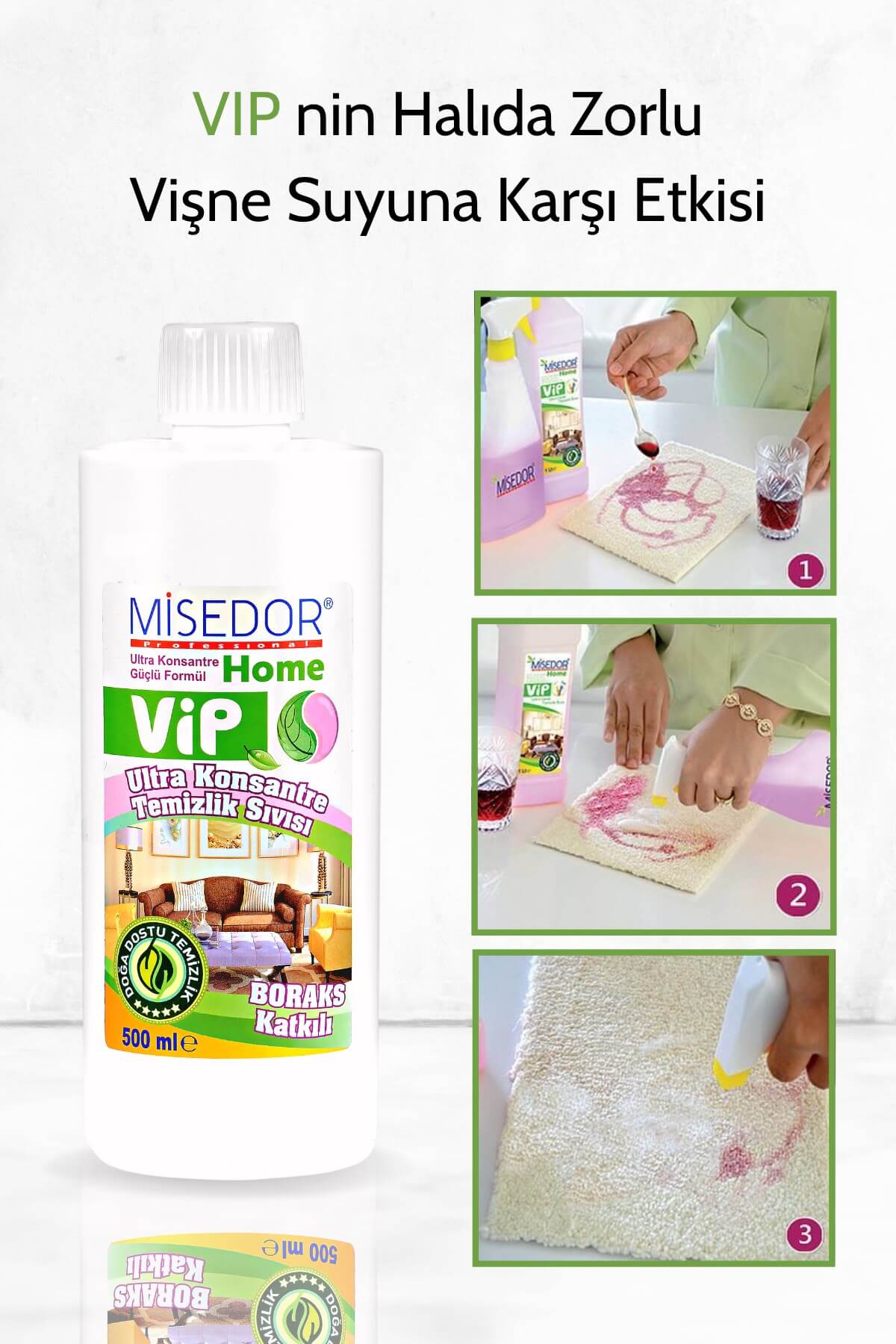 MisedorDoğal Vip Genel Temizlik Sıvısı - MisedorMisedor 3 lü Set  Vip Doğal Genel Temizlik Sıvısı 500 ml