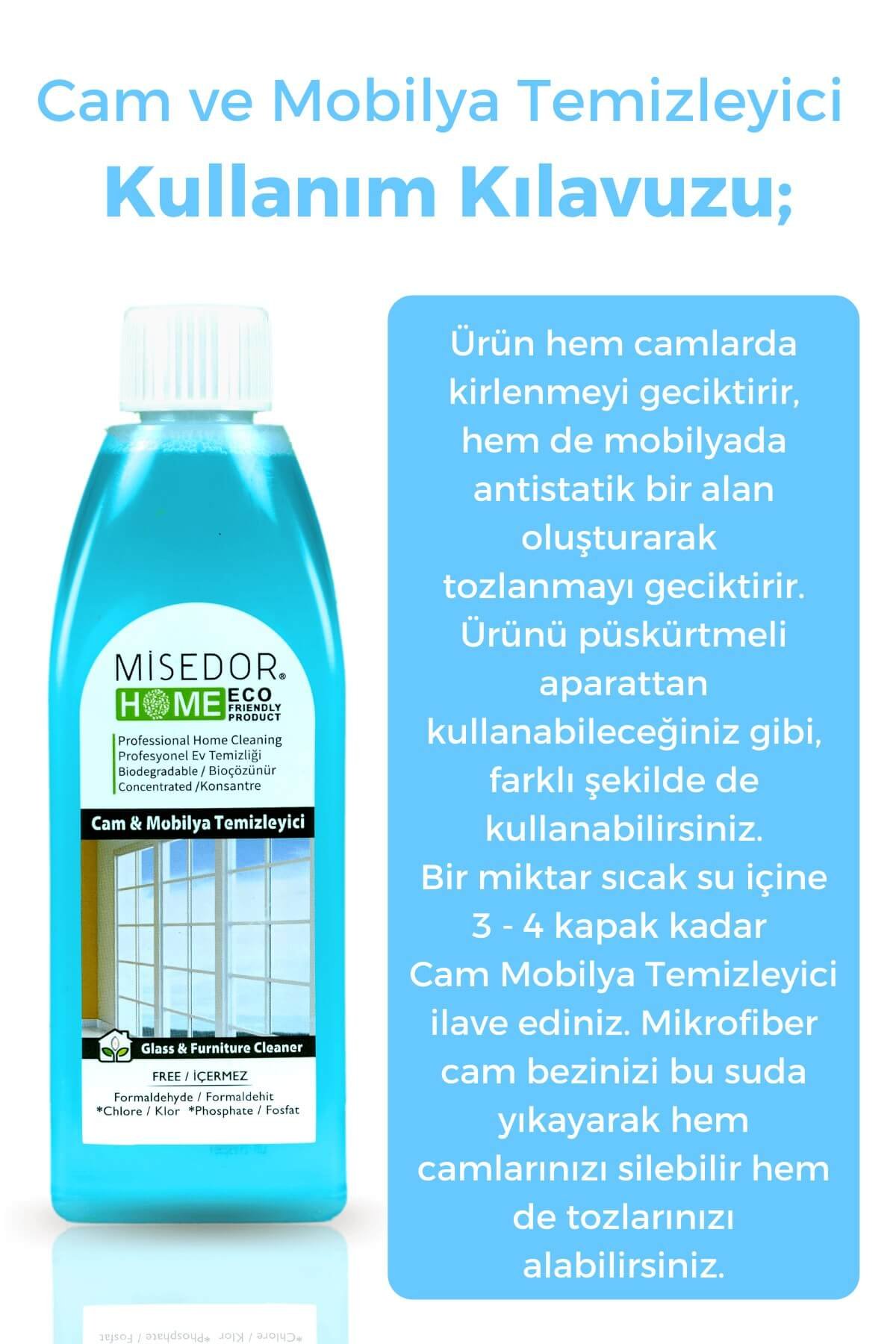 MisedorCam ve Mobilya Temizleyici - MisedorMisedor Cam ve Mobilya Temizleyici 400 ml