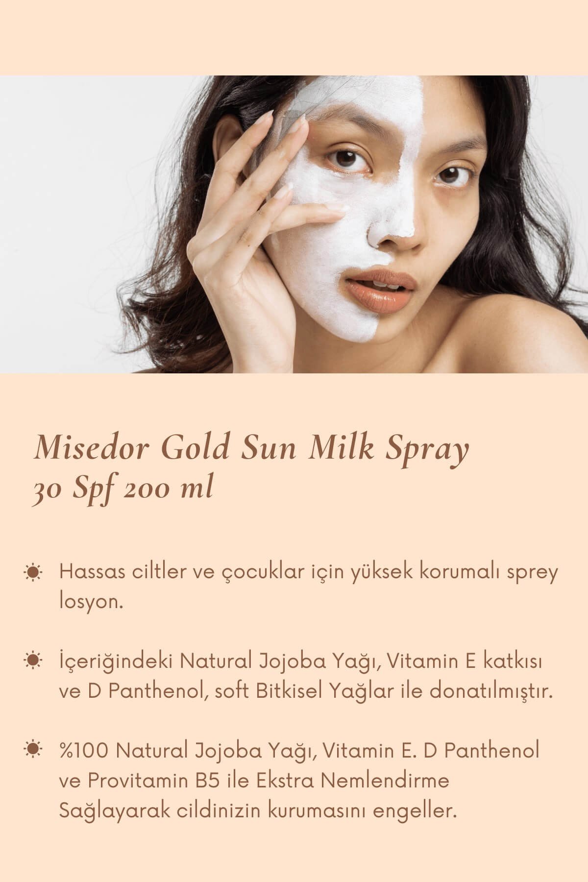 MisedorGüneş Kremi & Losyonu - MisedorMisedor Gold Natural Güneş Kremi 30 spf 200 ml