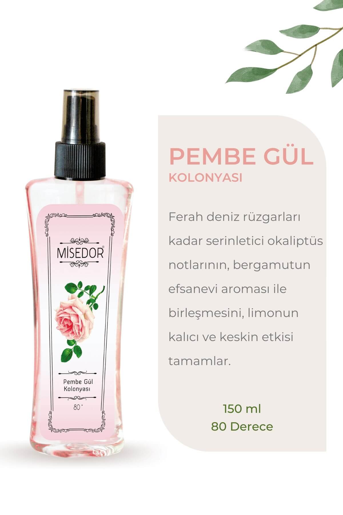 MisedorMisedor Kolonya ÇeşitleriMisedor Pembe Gül Kolonyası 150 ml