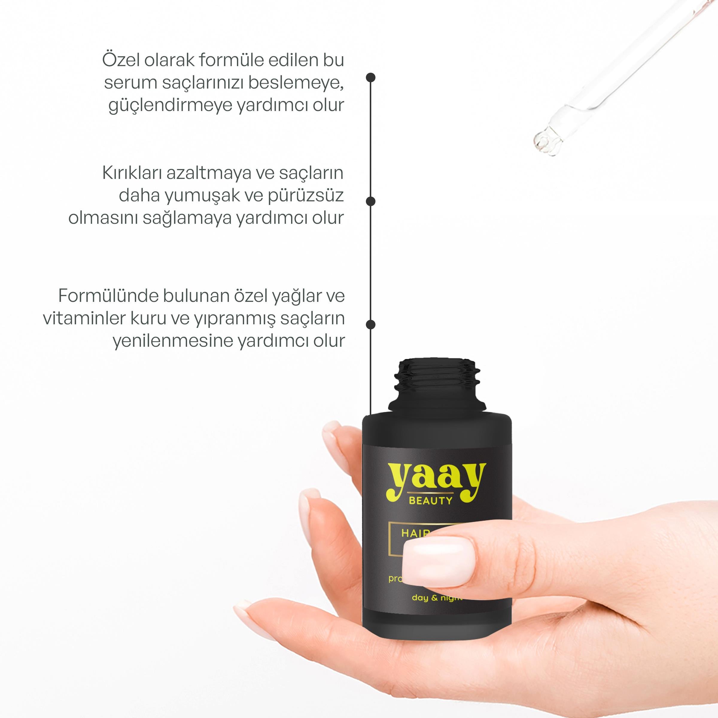 Yaay Beauty - Yaay Beauty Hair Care Serum Plus Saç Bakım Serumu 30 ml