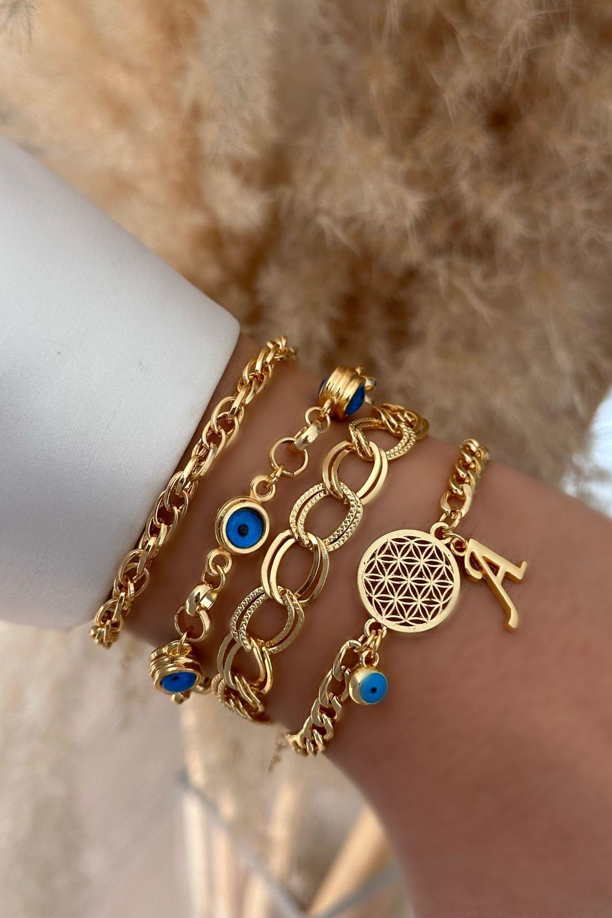 A Harfli Yaşam Bileklik Kombini