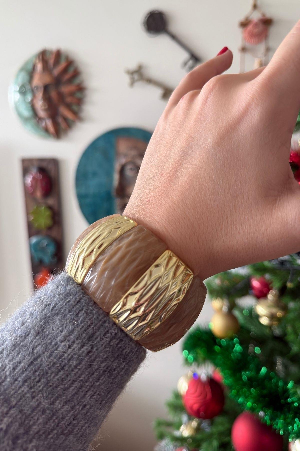 Açık Kahve Model Esnek Bileklik