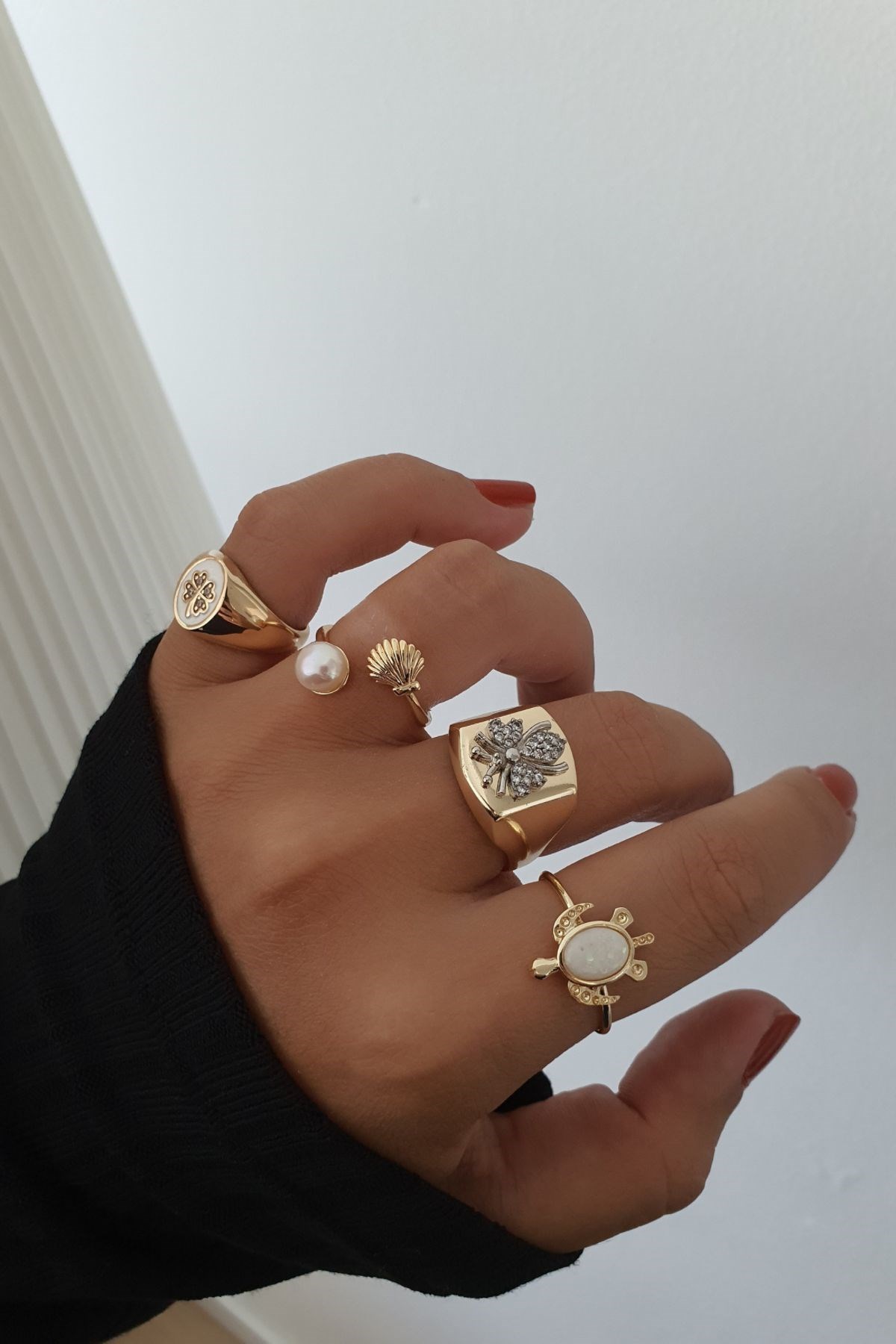 Arvel Yüzük Kombini Gold