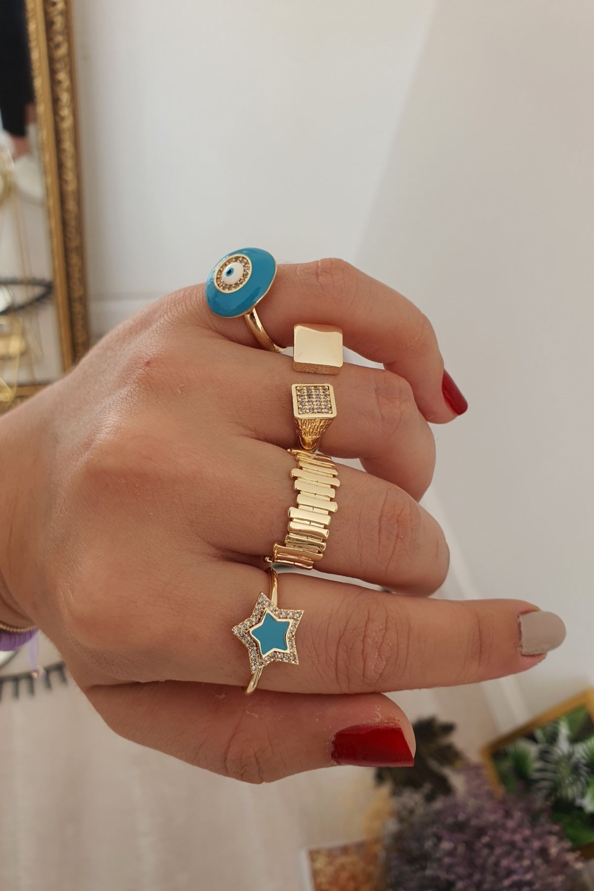 Belladonna Yüzük Kombini Gold