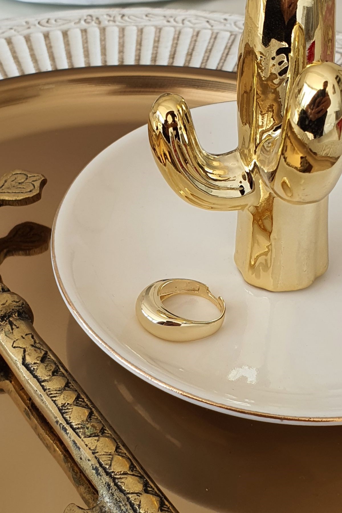 Bombeli Alyans Yüzük Gold