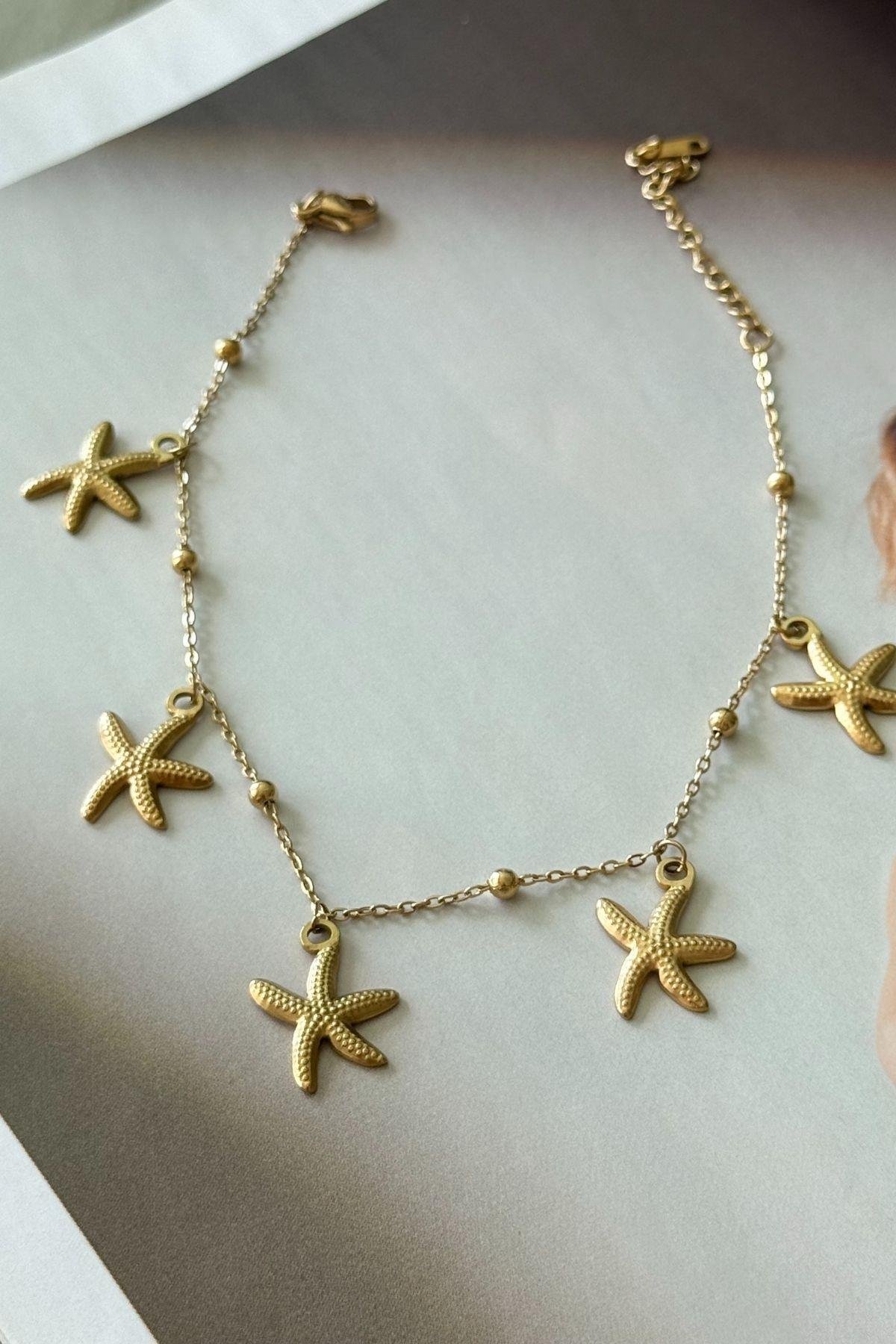 Çelik Deniz Yıldızı Model Halhal