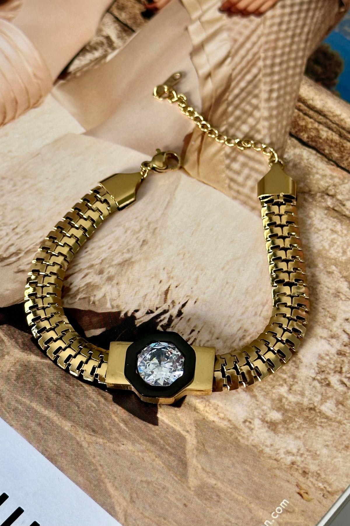 Çelik Elmas Model Ezme Zincir Bileklik