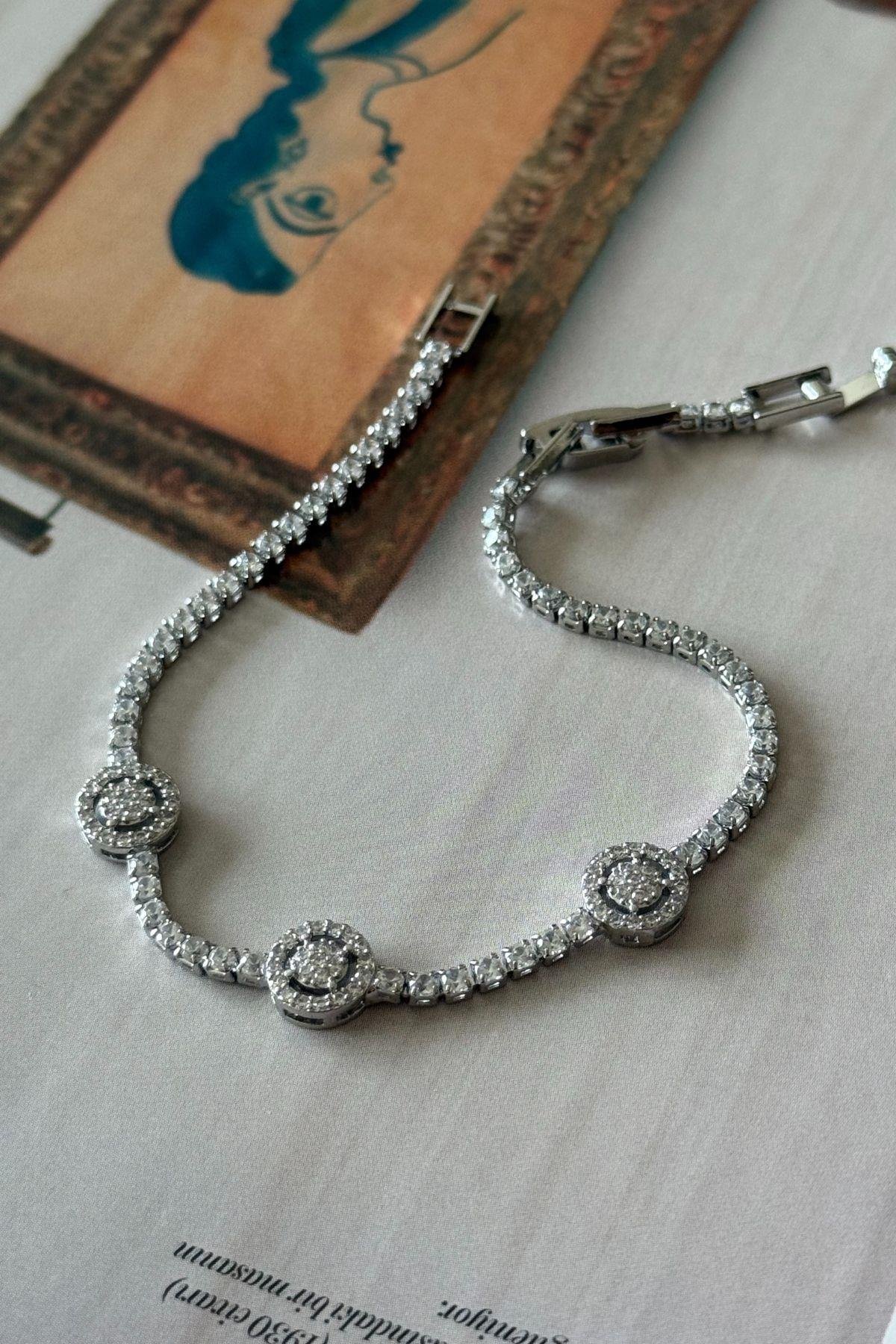 Çelik Full Zirkon Daire Model Künye