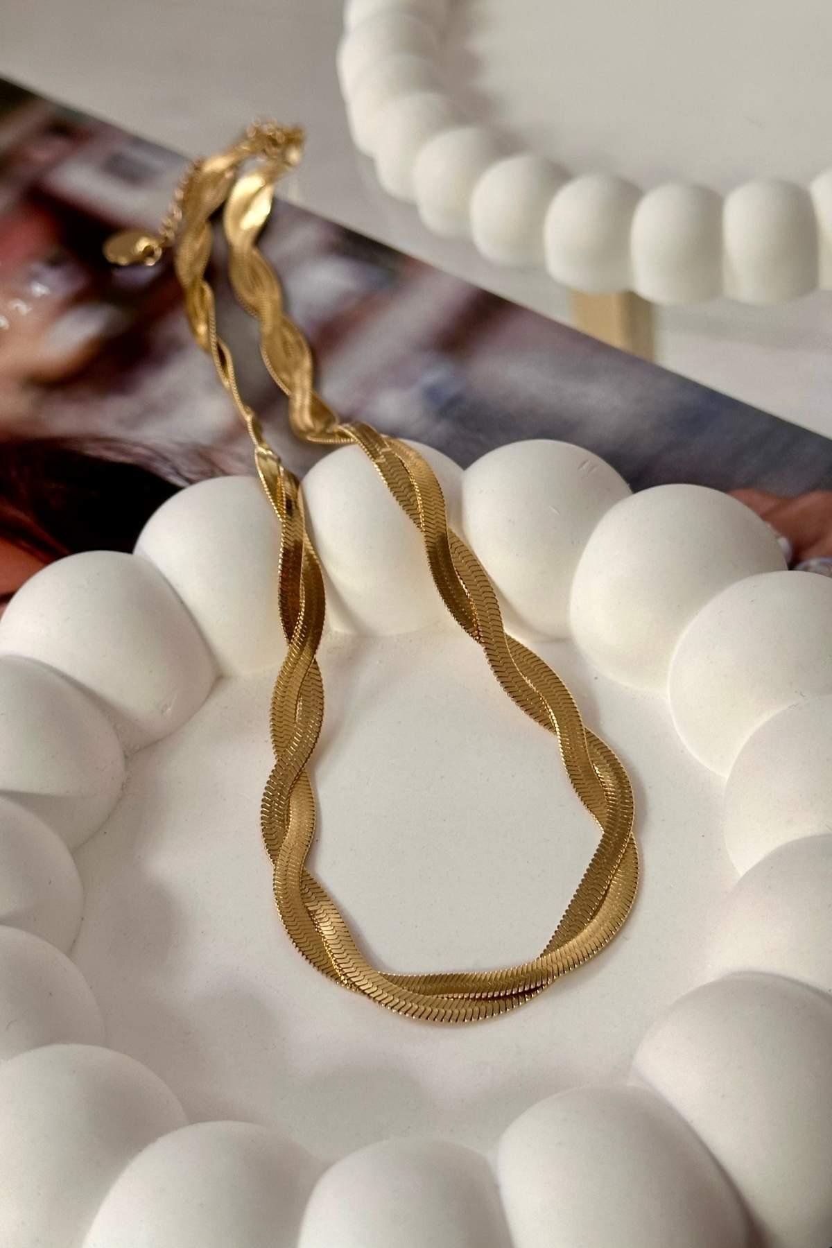 Çelik Örgü Model Kolye