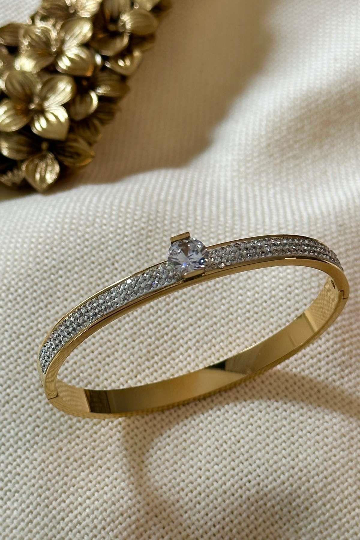 Çelik Tek Taşlı İnce Model Kelepçe