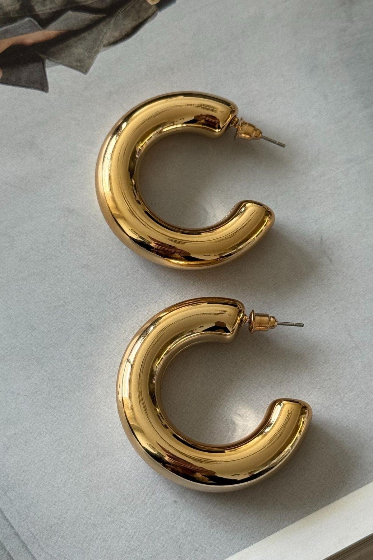 Çelik Tok Halka Küpe