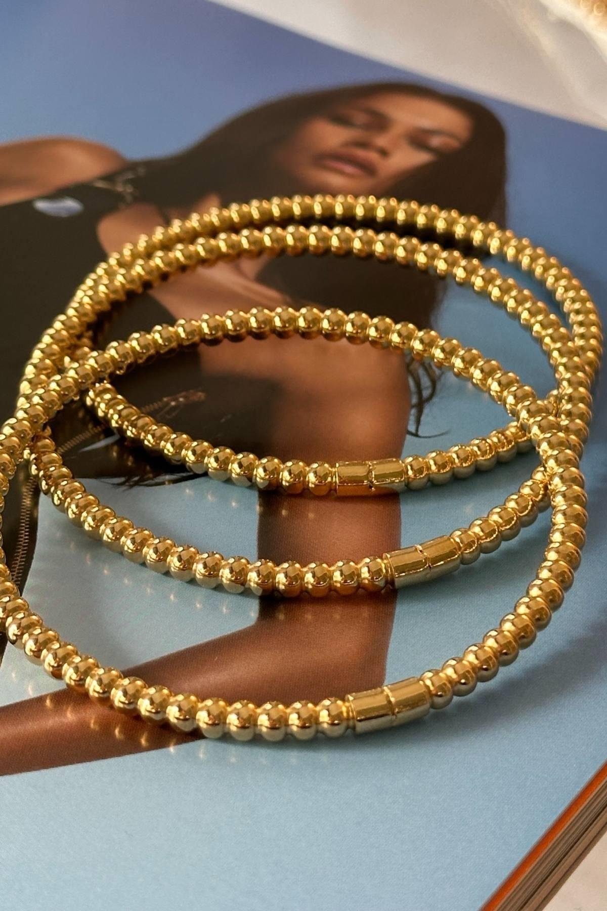 Çelik Üçlü Burma Bilezik