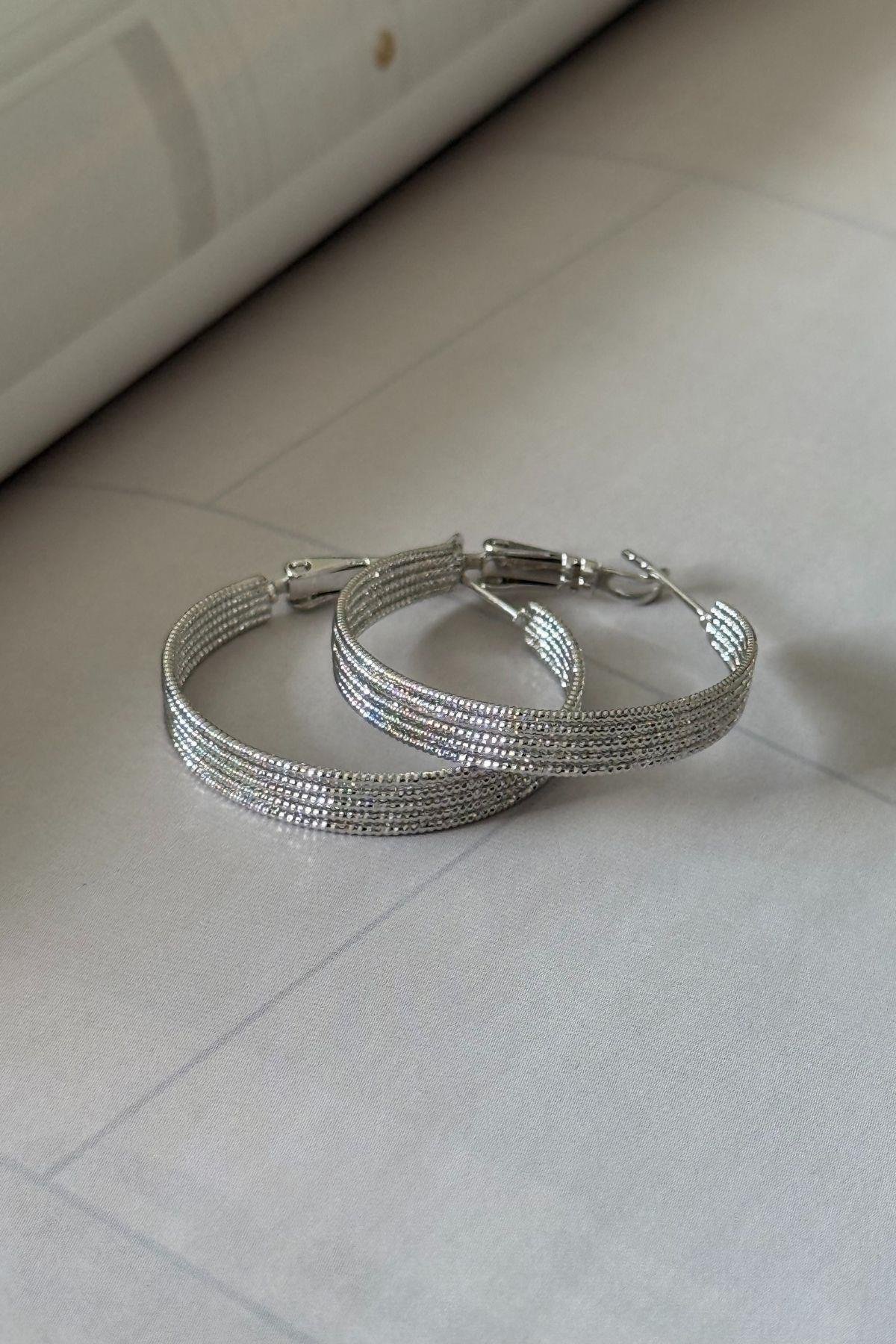 Çelik Zarif Halka Küpe