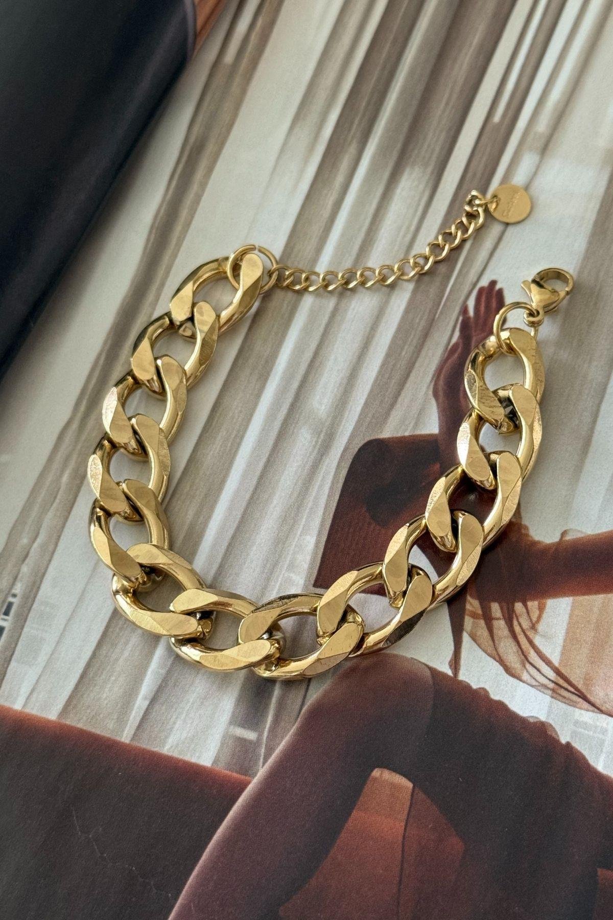 Çelik Zincir Bileklik