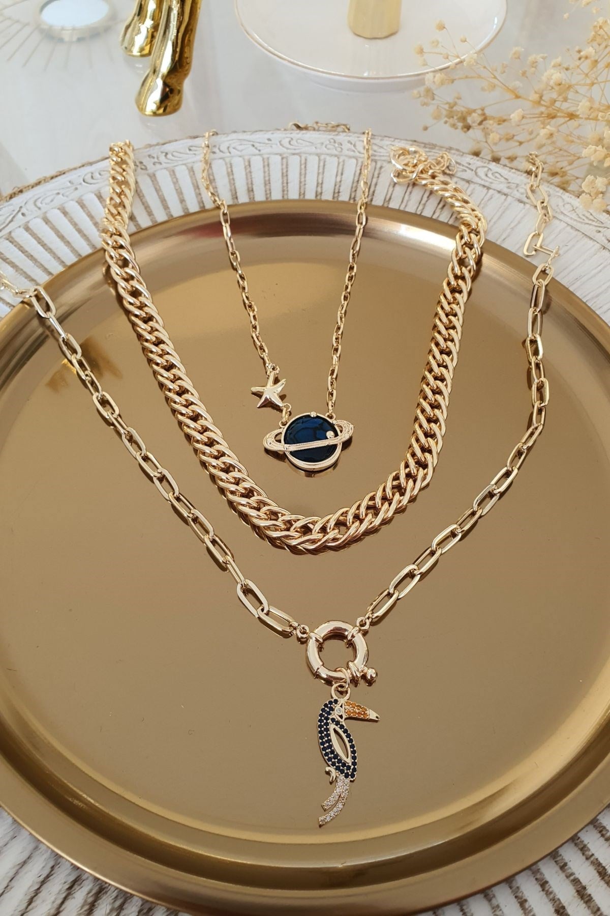 Cleo Kolye Kombini Gold