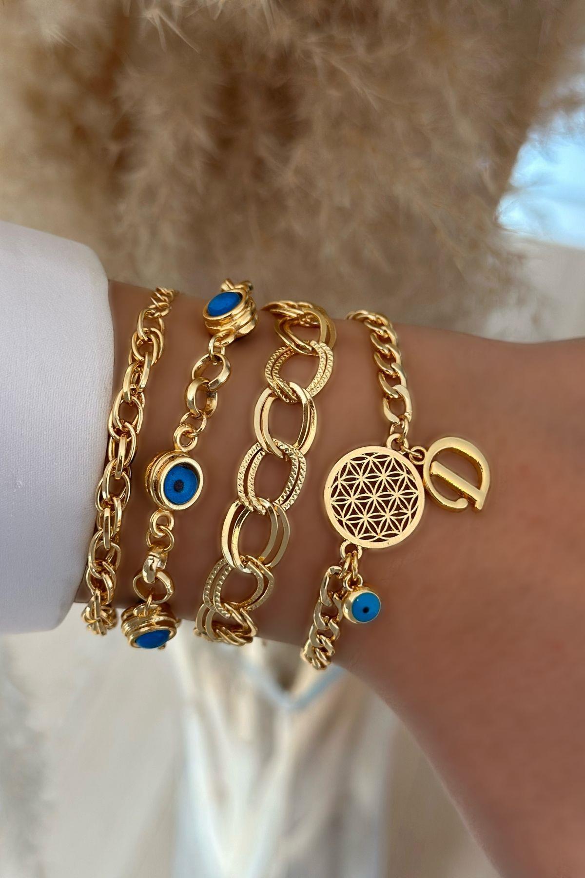 D Harfli Yaşam Bileklik Kombini