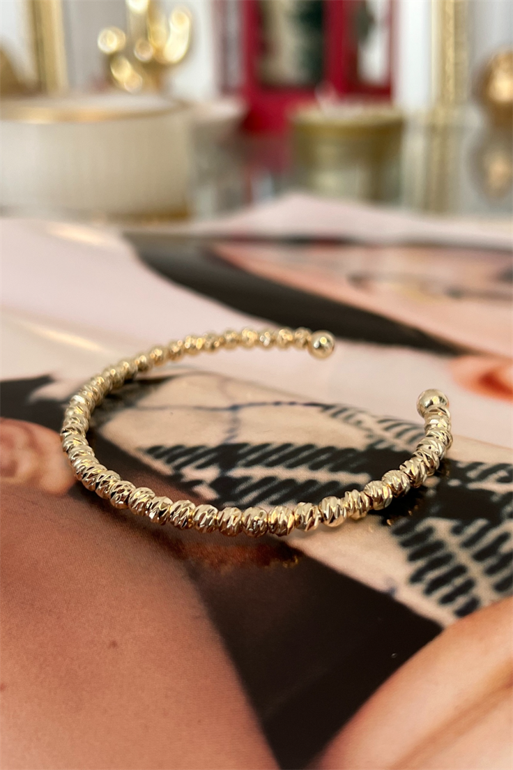 Dorika Model Altı Açık Kelepçe Gold
