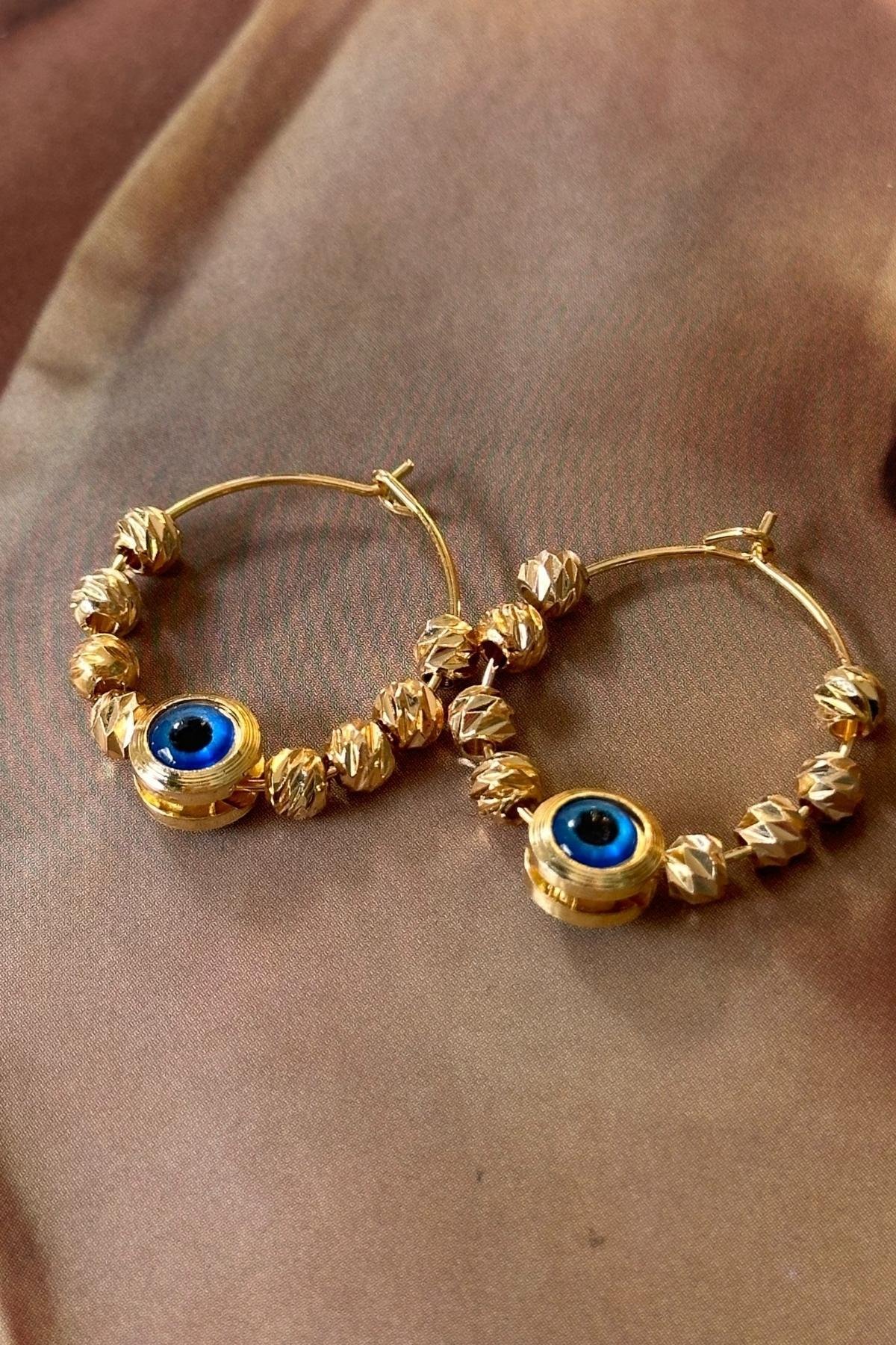 Dorika Model Nazar Küpe