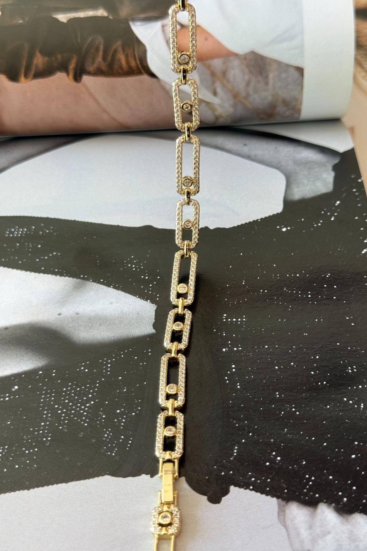 Full Zirkon Taşlı Künye