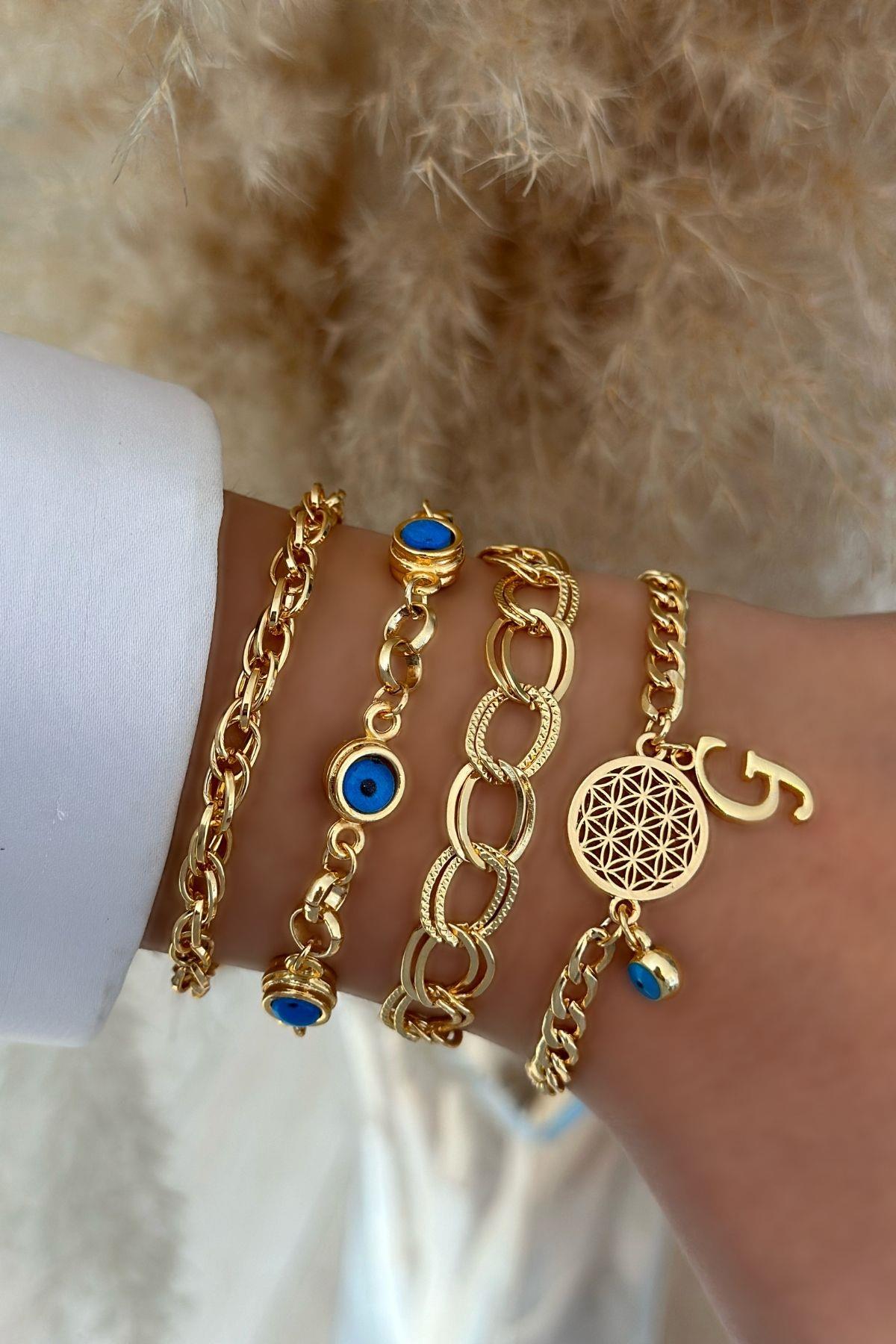 G Harfli Yaşam Bileklik Kombini