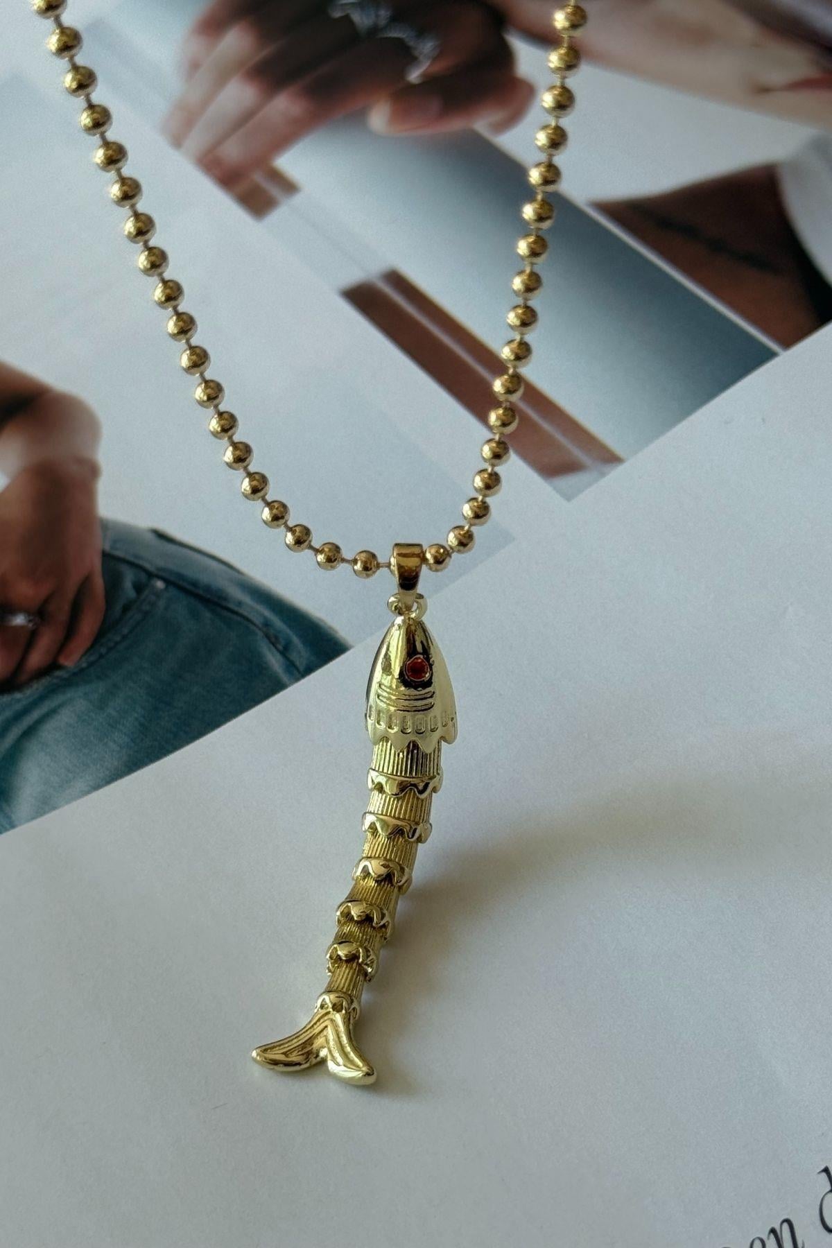Gold Balık Kolye