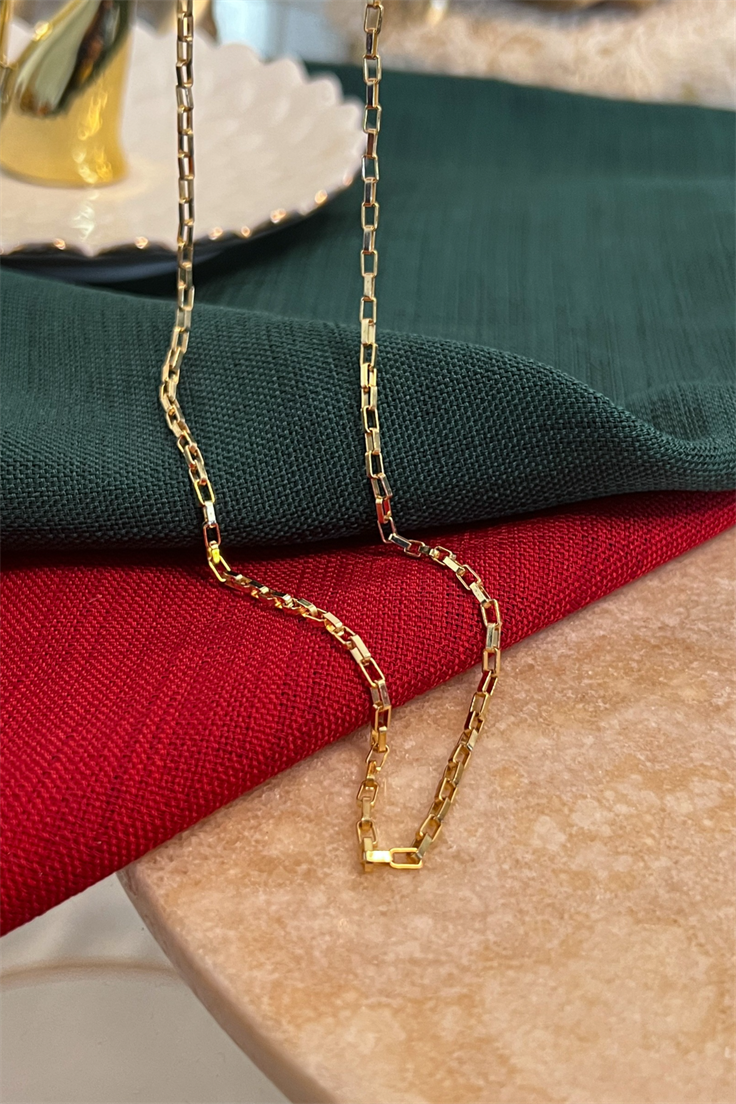 İnce Model Zincir Kolye Gold