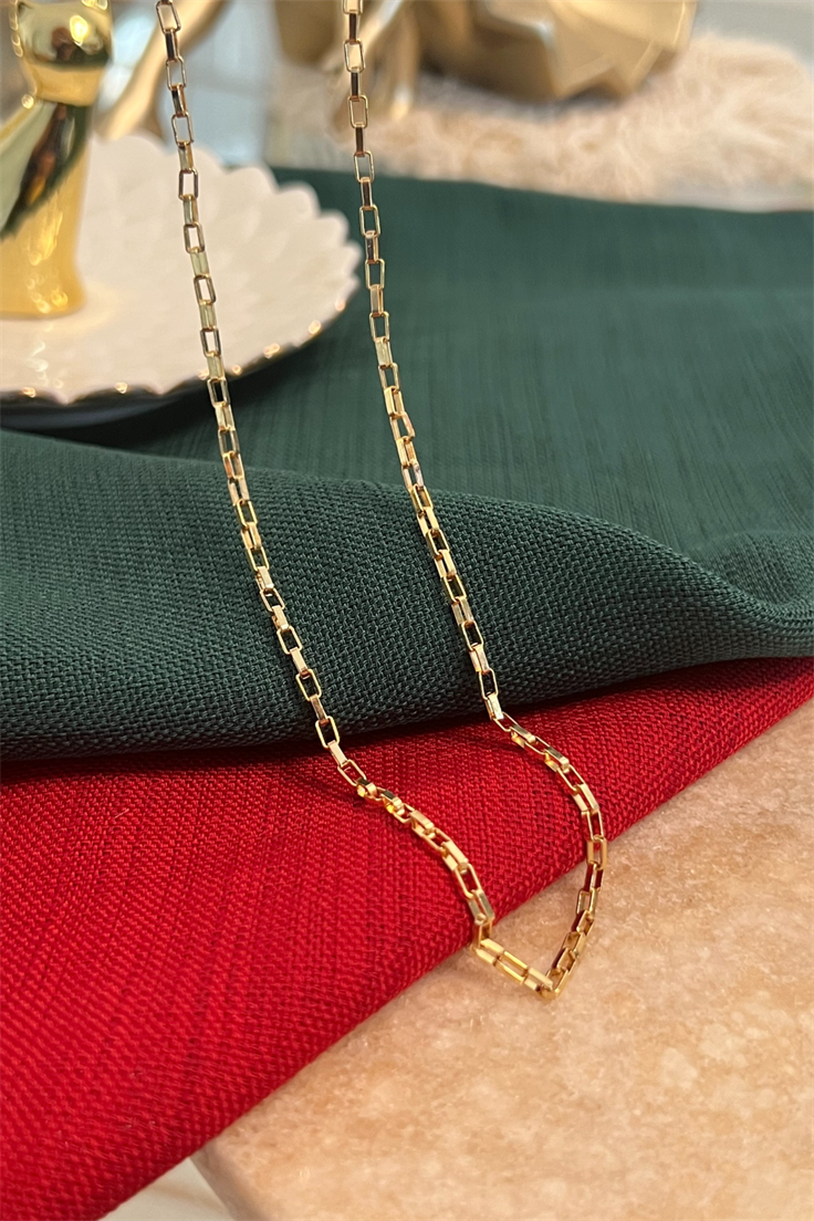İnce Model Zincir Kolye Gold